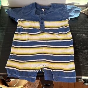 Tea Collection Blue and Green Striped One Piece